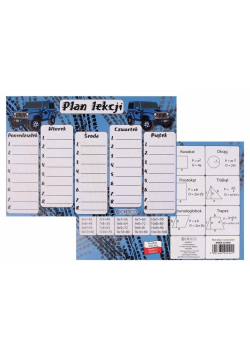 Plan lekcji A5 Jeep (25szt)