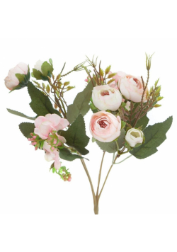 Bukiet kamelii pudrowy róż 29cm