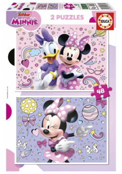 Puzzle 2x48 Myszka Minnie