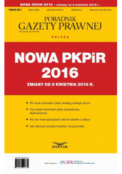 Nowa PKPIR 2016 – zmiany od 8 kwietnia 2016 r.