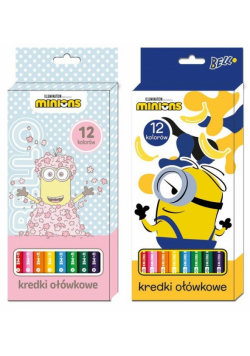 Kredki ołówkowe 12 kolorów Minionki