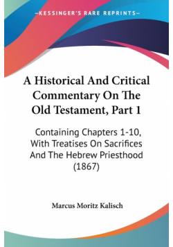 A Historical And Critical Commentary On The Old Testament, Part 1