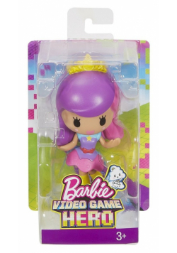 Barbie Video Game Hero minifigurka fioletowo-różowa