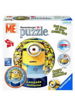 Puzzle 3D kuliste Minionki - Lampka