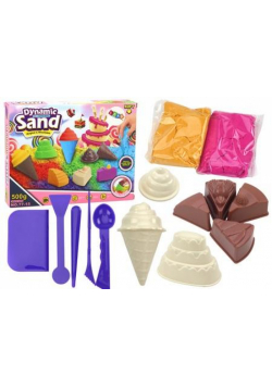 Zestaw kreatywny magiczny piasek Lody foremki 8szt