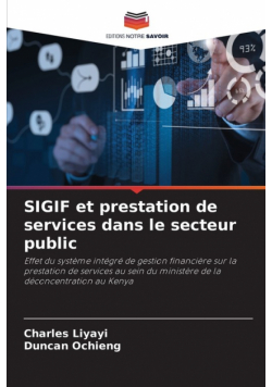 SIGIF et prestation de services dans le secteur public