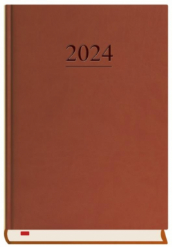 Terminarz 2025 A5 dzienny Menadżera brązowy