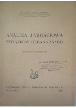 Analiza jakościowa związków organicznych