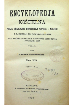Encyklopedja kościelna Tom XXI 1896 r.