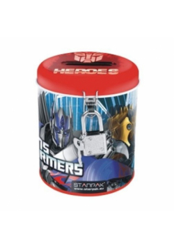 Skarbonka metalowa okrągła Transformers