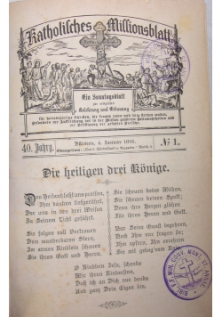 Katholisches Missionsblatt,1899r.