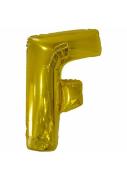 Balon foliowy litera F złota 54,5x86cm