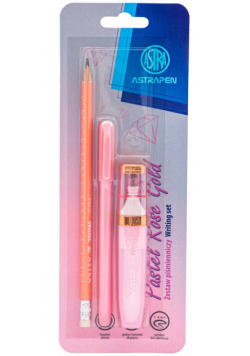 Zestaw piśmienniczy pastelowy Astrapen Rose Gold 3 elementy