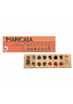 Mancala drewniana gra strategiczna i logiczna