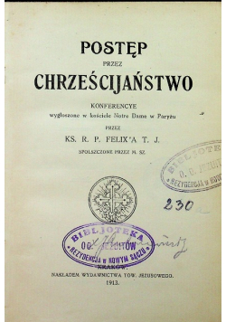 Postęp przez chrześcijaństwo 1913 r.