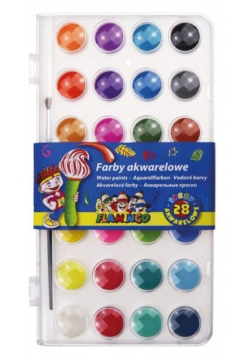 Farby akwarelowe 28 kolorów