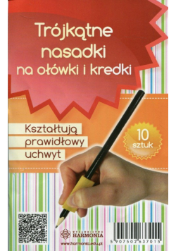 Trójkątne nasadki na ołówki i kredki 10 sztuk