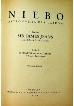 Niebo astronomia dla laików 1946 r.