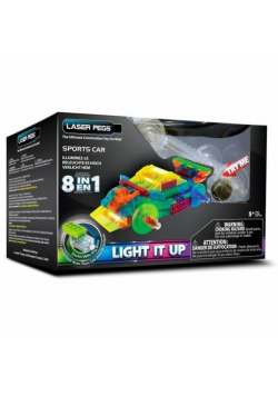 Klocki Laser Pegs 8w1 wyścigówka świecące