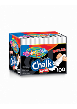 Kreda biała Colorino Kids bezpyłowa 100 sztuk