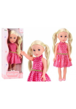 Lalka w różowej sukience 46cm