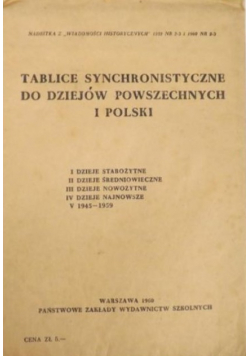 Tablice synchronistyczne do dziejów powszechnych i Polski