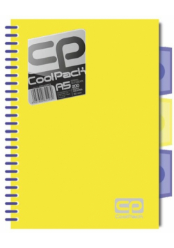 Brulion A5 CoolPack w kratkę 200 kartek żółty neon
