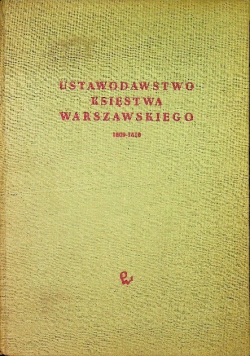 Ustawodawstwo księstwa warszawskiego 1809-1810