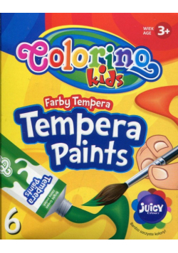 Farby Tempera w tubach z pędzelkiem 6 kolorów