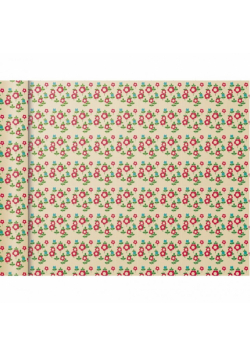 Papier pakowy mini rolki 5x0,35m Czerwone kwiaty