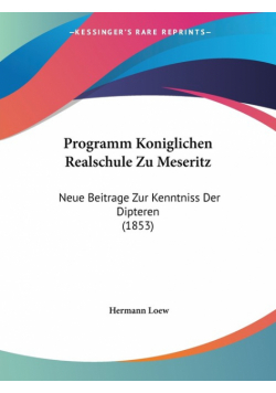 Programm Koniglichen Realschule Zu Meseritz