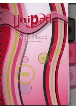 Kołozeszyt A5 Pukka Pad Unipad w kratkę 200 stron różowy/niebieski/szary