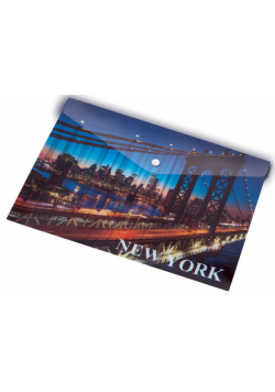 New York koperta na napę z nadrukiem A4 pp