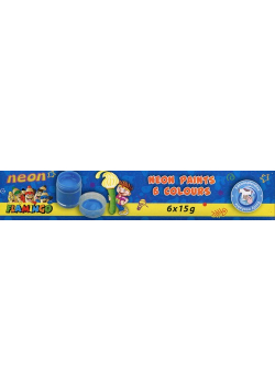 Farby plakatowe neonowe 6 kolorów 6x15g