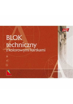 Blok techniczny z kolorowymi kartkami A3 10 kartek 10 sztuk