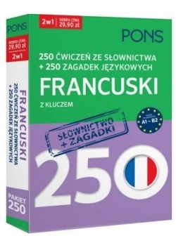 250 ćwiczeń/250 zagadek słownictwo. Francuski 2w1