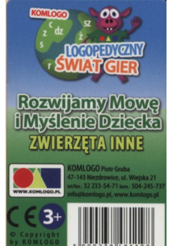 Karty Rozwijamy mowę i myślenie dziecka Zwierzęta inne
