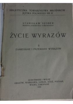 Życie wyrazów 2, 1930r.