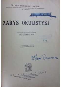 Zarys Okulistyki ,1930r.