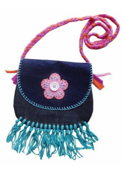 Torebka jeans FLOWER