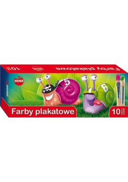 Farby plakatowe Mona 20 ml 10 intensywnych kolorów
