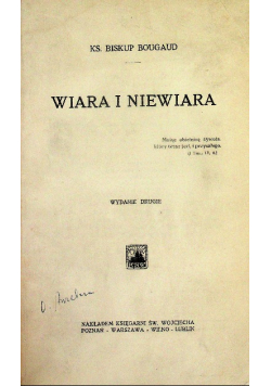 Wiara i niewiara 1930 r.