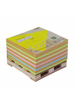 Notes Kostka Kraft Paleta 76X76Mm 5 kolorów 400 kartek
