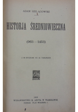 Historja Średniowiecza, 1919r.