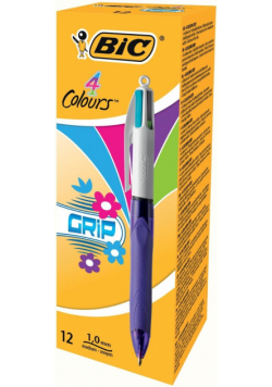 Długopis 4 Colours Grip Fashion pudełko 12 sztuk
