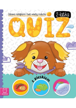 Quiz 2-latka z pieskiem Zabawa naklejkami i test wiedzy malucha