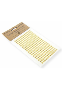 Perełki samoprzylepne złoty chrom 6mm
