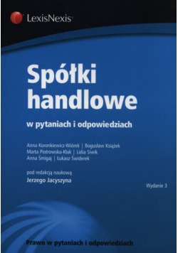 Spółki handlowe w pytaniach i odpowiedziach