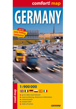 Germany laminowana mapa samochodowa 1:900 000