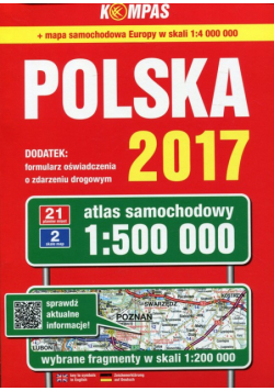 Polska 2017 Atlas samochodowy 1:500 000